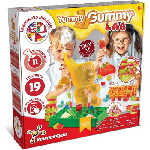 Naeryut-Atelier Des Bonbons Gélifiés Pour Enfants-Fabrication De Bonbons Gélifiés En 19 Formes,Compris Les Gélifiés De L'ours Géant,Boîte Cadeau Sucrée Pour Garçons&filles 7 8 9 10 11+