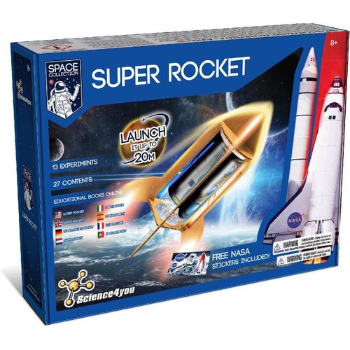 NAERYUT-Lanceur Nasa-Jeu Spatial Avec 13 Expériences Pour Les Enfants,Fabriquez Vos Propres Fusées Scientifiques,20 Mètres De Haut,Cadeau Pour Garçons Et Filles De 8+ Ans