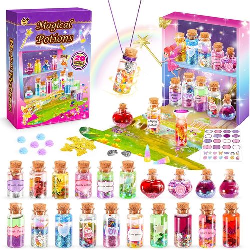 NAERYUT-Cadeau Fille 5 6 7 8 9 10 Ans,Potion Magique Enfant Sable Fee Clochette Jouet Loisirs Créatifs Activite Manuelle Fille 6-12 Ans Bricolage Noel Jeux Creatif