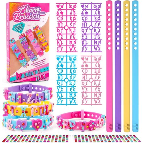 NAERYUT-Cadeau Fille 5 6 7 8 9 10 11 12 Ans,Kit Bracelet Jouet Enfant 6-8 Ans,Activité Manuelle Enfant Loisirs Créatifs Fille 10 Ans,Jeux Creatifs Bricolage Bracelets Ado Idee Cadeau