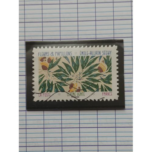 L214 -- Timbre Oblitéré France Autoadhesif N ° 2280 -- Année 2023 -- " Fleur Et Papillon, Dessin De Séguy, Dans Le Style Art Déco ".