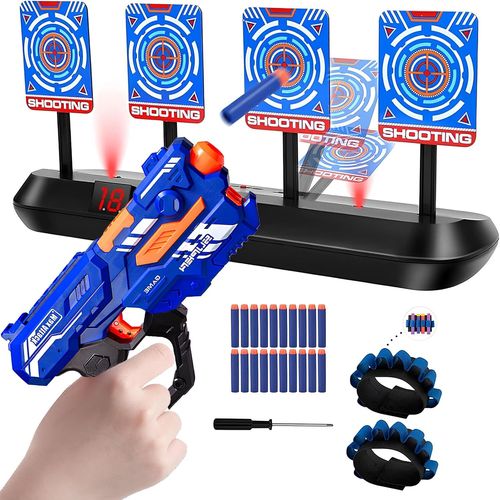 NAERYUT-Jouet De Tir Enfant,Pistolet Jouet Enfant,Automatique Jeu Cible De Tir,Cible Pistolet Electronique,Cadeau D'Anniversaire Garçons Filles Jouets Pour 5 6 7 8 9 10 11 12 Ans Enfants
