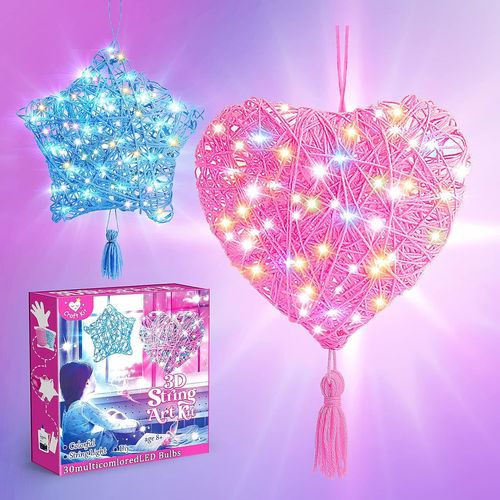 NAERYUT-Cadeau Fille 8 9 10 11 12 Ans,Activites Manuelles Pour Enfants Jouet Fille 8-12 Ans Cadeau Anniversaire 8-12 Ans Fille 3D String Art Jouets Amusants Pour Enfants