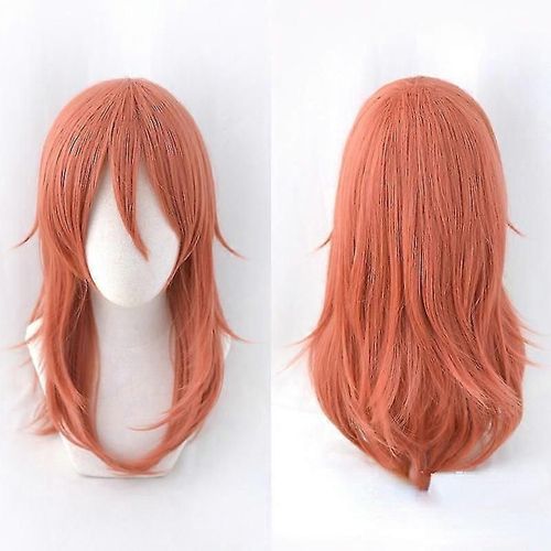 Chainsaw Man Cosplay Angel Devil Long Wig Christmas Orange Color Wig Anime Wigs