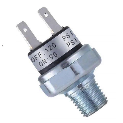 Pressostat de compresseur d'air unique 1PC 70-100 / 90-120PSI Filetage de montage de réservoir 1/4 \ NPT 12V / 24V pour pièces pneumatiques de klaxon de train