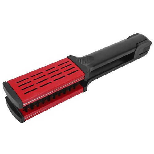 Peigne À Lisser Les Cheveux - Fer À Lisser À Brosse Noir Rouge Double Face Résistant À La Chaleur