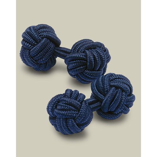 Boutons De Manchette N?uds - Bleu Marine Pour Homme Par Charles Tyrwhitt