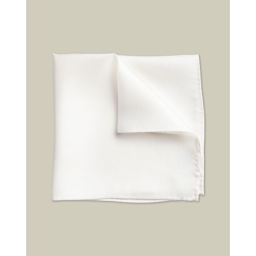 Pochette De Costume De Soirée En Soie - Blanc Pour Homme Par Charles Tyrwhitt
