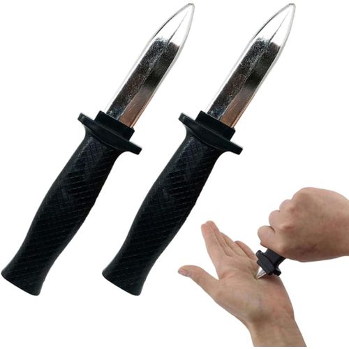 2pcs Couteaux Rétractables Faux Couteau Astuce en Plastique Jouet Drôle Trick Gadget Poignards Disparaissants pour Poisson d[2130]