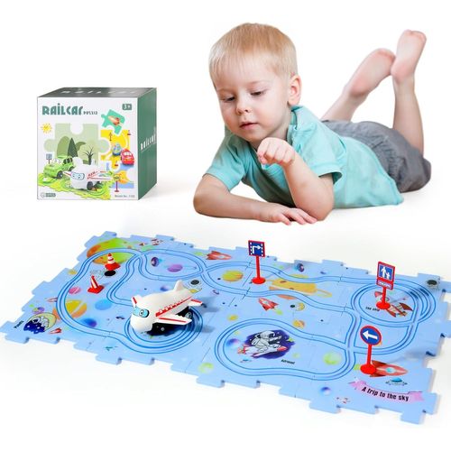 Jouet de Piste de Puzzle de Véhicule de Jeu pour Enfants 3-6 Puzzle Piste de Voiture Circuit Jouet pour Tout-Petits 3 4 5 6 [2088]