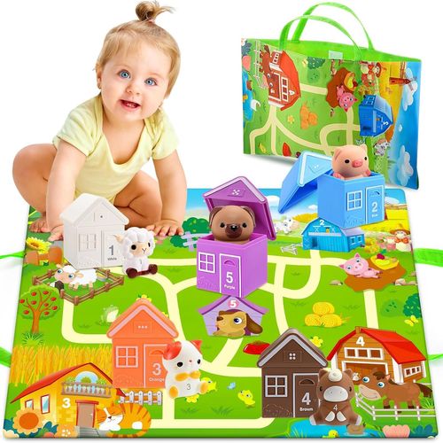 Montessori Jouet Bébé 1 2 3 Ans, Jeux Montessori Jouet D'éveil Cadeau Enfant 1 2 3 Ans Garçon Fille Jeux Bebe 6 9 12 18 Mois[2770]
