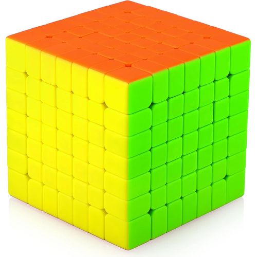 Cube Magique 7x7 Stickerless, Speed Cube 7x7x7, Cube de Vitesse Lisse Jouet Jouet Cadeau de Noël pour Enfant et Adulte, sans[3426]