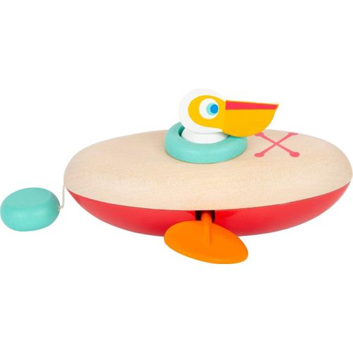 Jouet Aquatique Canoë à remonter Pelikan en Bois, Jouet aqautique à remonter, pour Les Enfants à partir de 24 Mois, Bleu, Ja[2840]