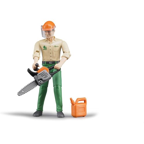 60030 - Forestier avec accessoires - 1:16 Figurine jouet, bworld, Forestier, Chasseur, Transport de bois, Agriculteur, Ferme[3213]
