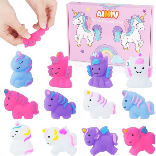 12Pièces Kawaii Mochi Squishy Toys, Mini Squishies Noctiluque Soft Squeeze Jouet, Mignon Animal Squishy Jouet Anti Stress, K[1723]