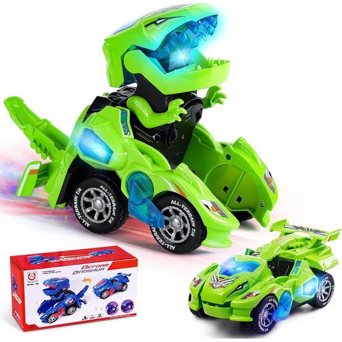 Voiture Dinosaure Transform Jouets, Dinausore Voiture Transformable Pour Enfants 3-7 Ans, Dino Jouet Cadeau D'anniversaire N[1776]