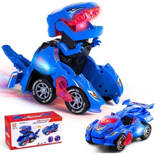 Voiture Dinosaure Transform Jouets, Dinausore Voiture Transformable Pour Enfants 3-7 Ans, Dino Jouet Cadeau D'anniversaire N[1775]