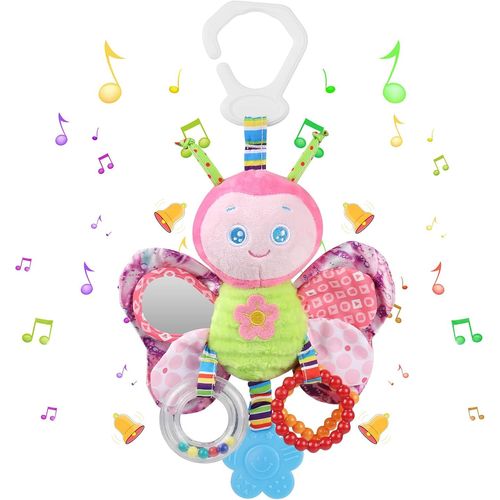 Bébé Jouet De Poussette Peluche, Berceau Hochet Jouets Animales, Doux, Dentition Pour 3 6 9 12 Garçons Et Filles,Meilleur Ca[239]