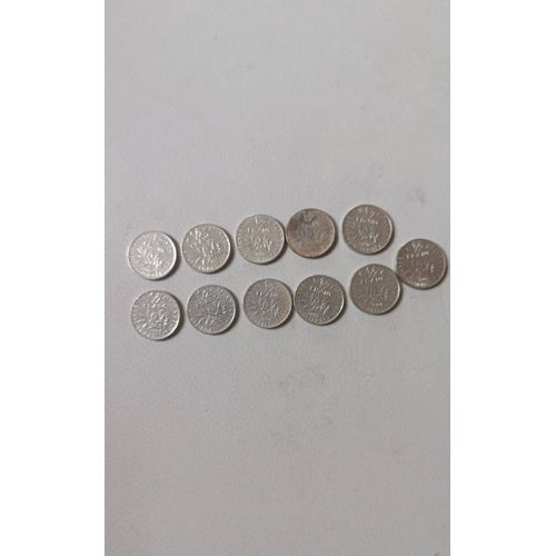 1/2 Franc (11 Pièce) 1966..1970..1973.1973 1973..1976.1977.1977.1977.19871985