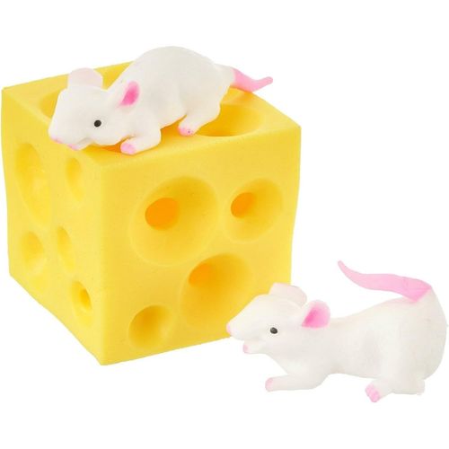 Jouets Anti Stress en Forme de Souris et de Fromage,Jouet Sensoriel Créatif,Jouets Anti Stress pour Enfants et Adultes,Squee[1627]