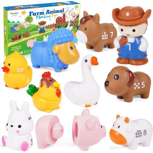 Montessori Jouet Enfant 1 2 3 Ans, Jouets de Tri d'animaux de la Ferme, Jouet & Cadeau pour Bébé[1631]