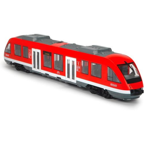 Majorette Dickie - City Train - 45cm - Tramway à Roues Libres - Portes et Toit Ouvrants - Dès 3 Ans - 203748002 Rouge[1946]