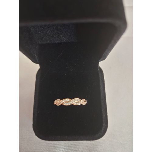 Bague Infini En Plaque Or Rose T.58. Neuve