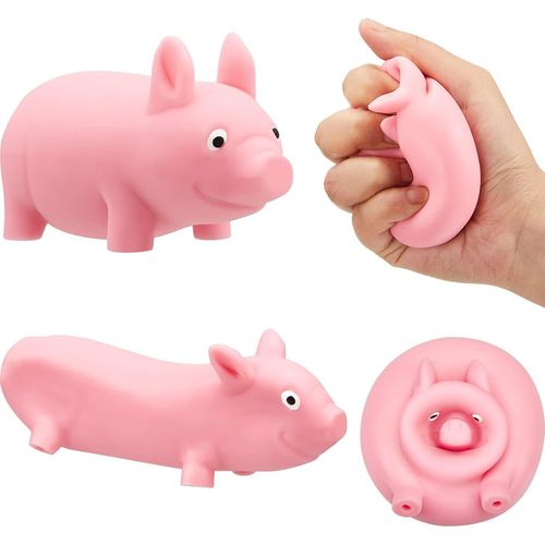 3 Pièces Squishy Pig, Jouet Anti Stress Animal, Soft Squeeze Jouet, Rose Cochon Jouets à Presser Balles, Mignon Squeeze Anim[1082]