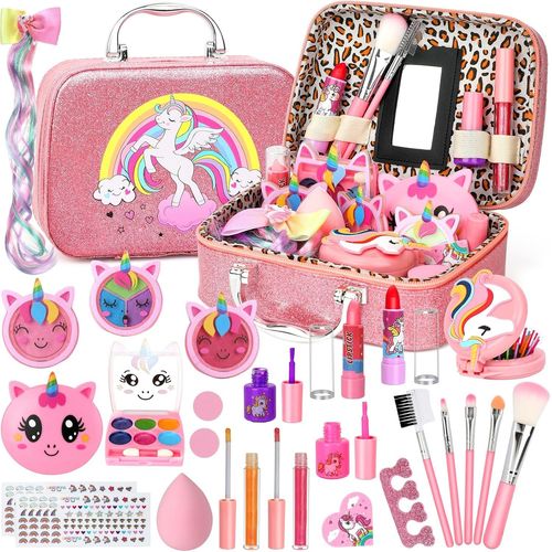Coffret Maquillage Enfant, Palette Malette pour Fille, Jouet 3-12 Ans, Cadeau Noël Anniversaire[4208]