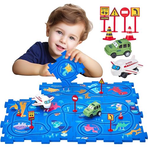 Circuit Voiture Enfant Jouet Enfant 3 Ans Piste de Voiture pour Enfant Garçon Fille 3 4 5 6 Ans avec Avion Voiture Parfait p[5210]