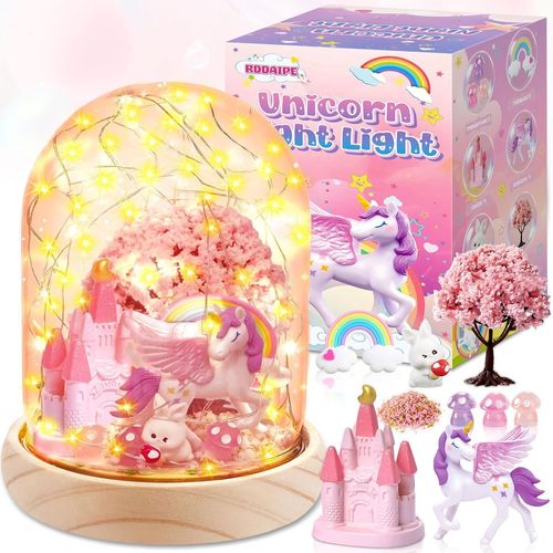 DIY Veilleuse Licorne Fille, Licorne Bricolage Enfant Loisirs Créatifs Activités Manuelles Fille 3 4 5 6 7 8 9 10 11 12 Ans,[4651]