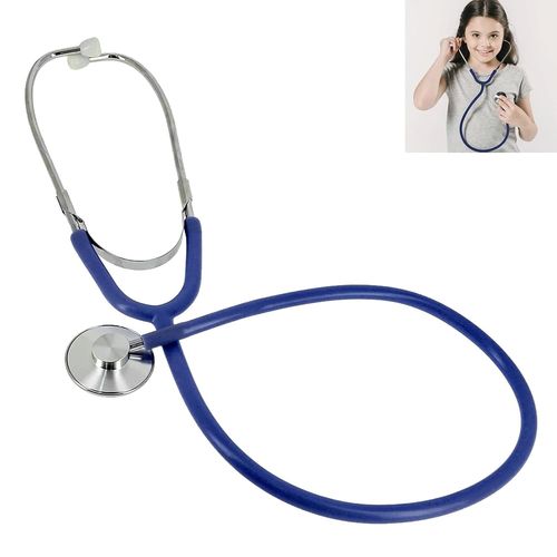 Stéthoscope en Métal pour Enfants - Jouet de Simulation pour Jeu de Rôle de Médecin - Bleu[4672]
