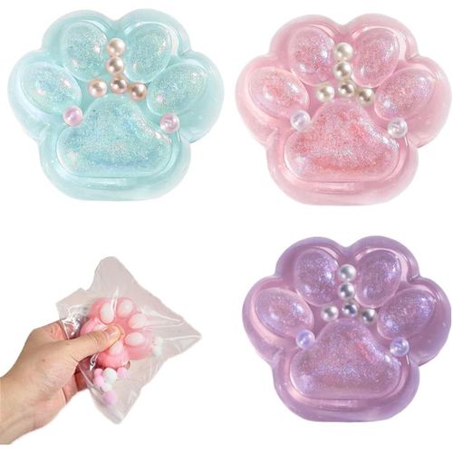 3 Pièces Jouet Squishy Patte De Chat Nouveau Jouet En Silicone Squeeze Patte De Chat Kawaii Anti-Stress Pour Enfants Et Adul[5019]
