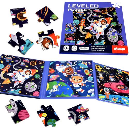 Puzzle magnétique 70 pièces pour Enfants de 2 à 5 Ans, Jeux de Voyage, Jouets de Voyage pour Tout-Petits en Avion, Jeux de P[5056]
