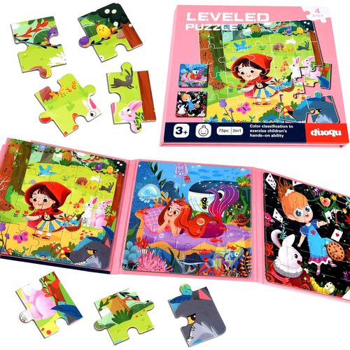 Puzzle magnétique 75 pièces pour Enfants de 2 à 5 Ans, Jeux de Voyage, Jouets de Voyage pour Tout-Petits en Avion, Jeux de P[5058]