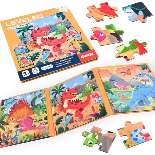 ASTARON Puzzles magnétiques pour Enfants de 3 à 7 Ans, pour Enfants âgés de 2 à 4 Ans, Jouet d'activités de Ferme/Voiture/An[4356]