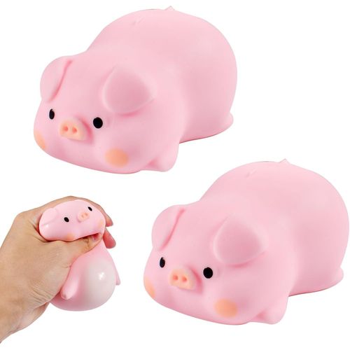 2PCS Cochon Jouet Anti-Stress, Jouet à Presser Anti Stress, Squishy Squeeze Jouet, Jouets Sensoriels à Presser pour Adulte &[5154]