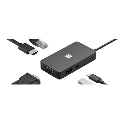 Microsoft USB-C Travel Hub - Station d'accueil - USB-C - VGA, HDMI - 1GbE - commercial