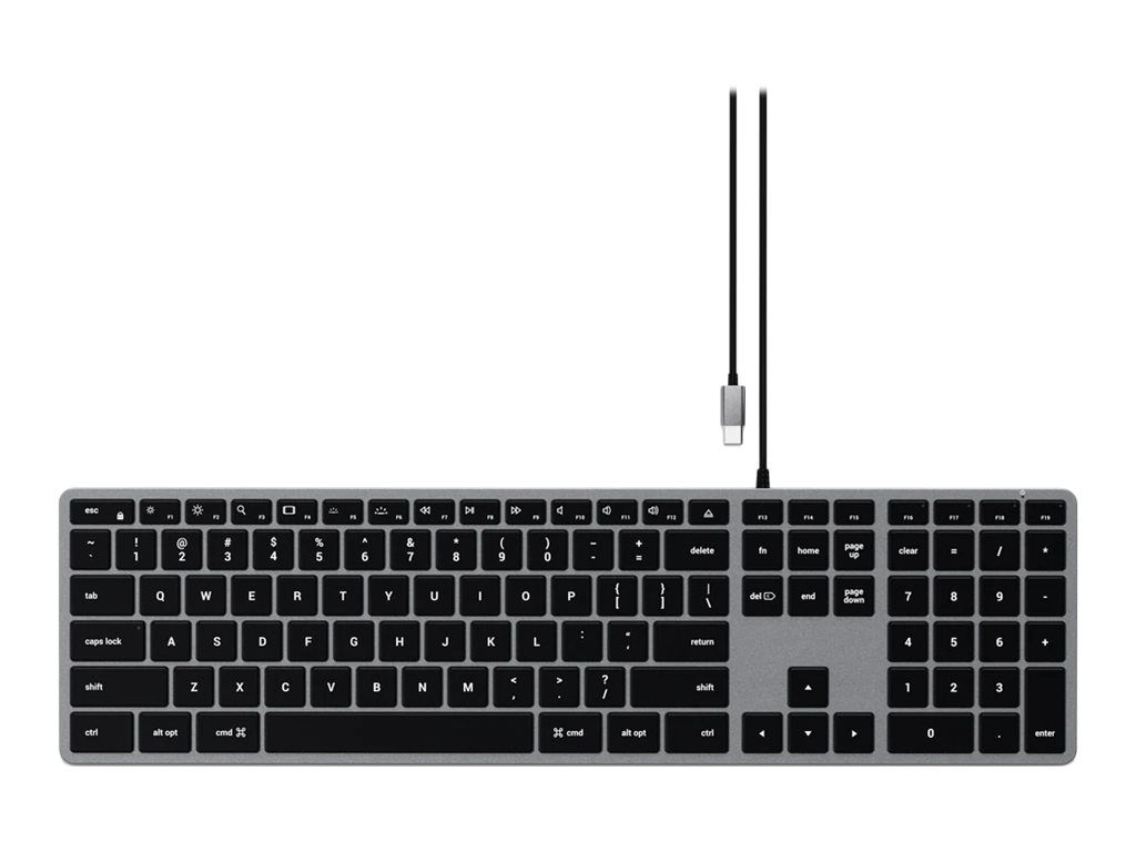 Satechi Slim W3 - Clavier - rétroéclairé - USB-C - AZERTY - Français