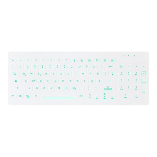 Active Key AK-CB7012F-U1-W - Clavier - entièrement scellé - rétroéclairé - montable sur rack - USB - QWERTZ - Allemand - blanc