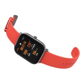 Amazfit Gts - Gris - Montre Intelligente Avec Bracelet - Silicone - Orange Vermillon - Affichage 1.65" - Nfc, Bluetooth - 24.8 G