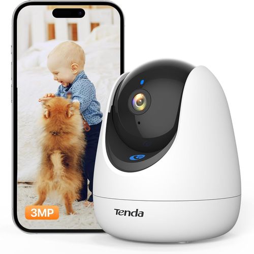 ERSHI-CP3 Pro Caméra Wi-FI Intérieure 2K 360°, Détection AI Personnes/Animaux/Bébé, Vision Nocturne, Audio Bidirectionnel, Appel 1[1