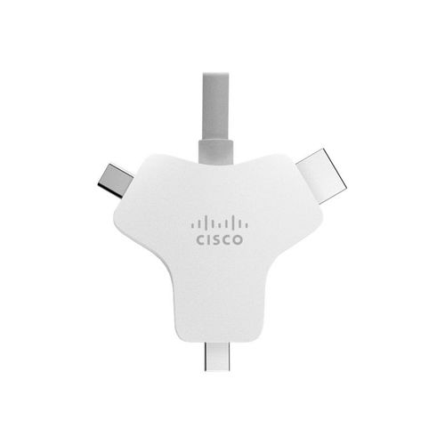 Cisco Multi-head - Câble vidéo / audio / données - HDMI mâle pour HDMI, Mini DisplayPort, 24 pin USB-C mâle - 2.5 m - pour Webex Board 55, Board 70, Room 55, Room 70, Room Kit, Room Kit Plus PTZ...