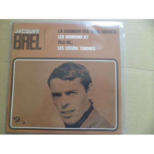 disque vinyle 45 tours Jacques Brel - Label Emmaüs