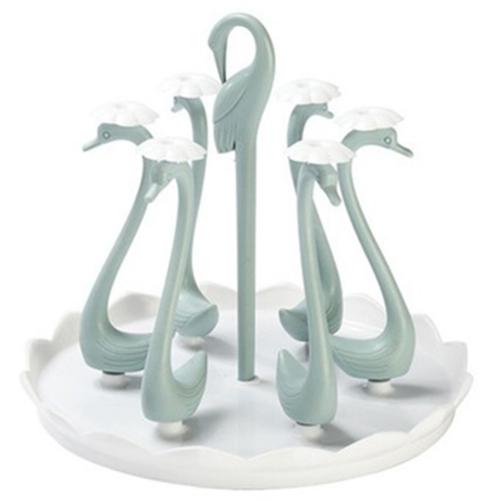 Cercle Créatif Cygne Drain Porte-Gobelet Simple Stockage Drain Étagère Ménage Porte-Gobelet En Plastique, Bleu