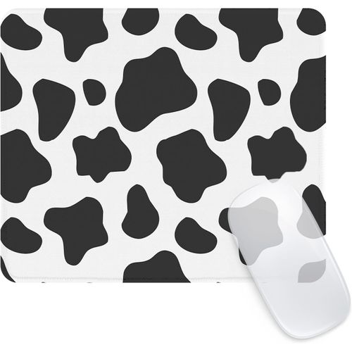 ERSHI-Tapis de Souris, Tapis De Souris Carré Vache LaitièRe Mignon Mousepad De Personnalité avec Base en Caoutchouc ImperméAble Et[1
