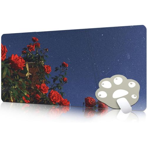 ERSHI-Tapis Bureau de Jeu XXL 900 x 400 x 3mm Tapis de Souris Grand Gaming Paysage Gamer Tapis de Bureaux Améliore la Précision et[6