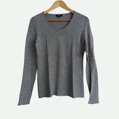 Pull Gris Col V. Tex. Taille S