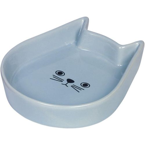 Ershi-Gamelle En Céramique Pour Chat Motif Visage De Chat Bleu Clair 13 X 16 X 3 Cm[425]