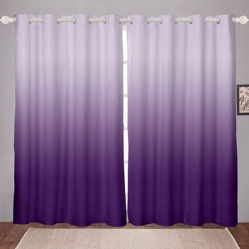 Rideaux Violet Fonce, Degrade De Couleur Pour Adolescents Et Adultes, Rideaux De Fenetre Pour Chambre A Coucher, Minimalisme Retro, Rideau A ?Illets De Maison De Ferme, Decor Superieur,